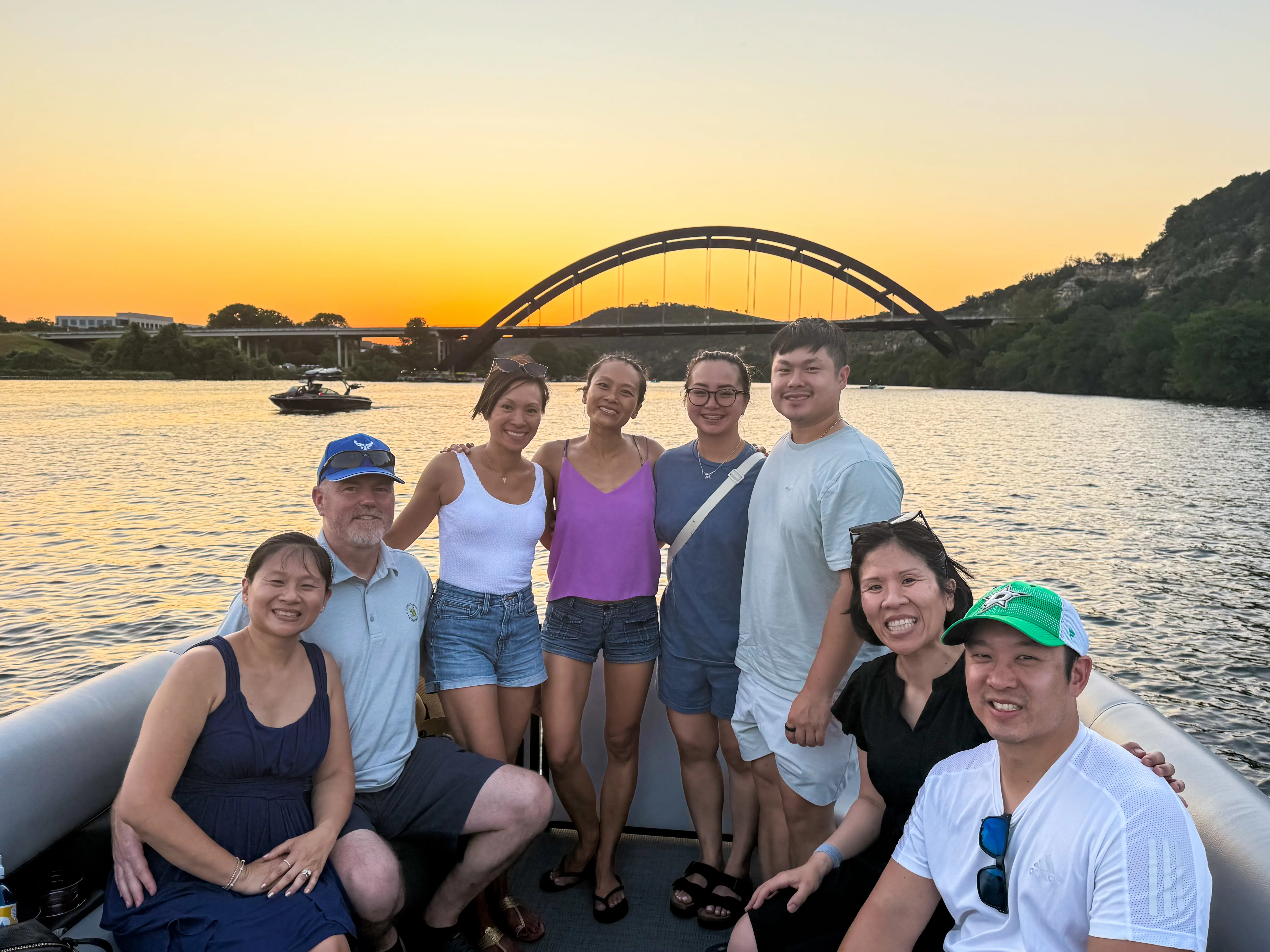 Private sunset pontoon cruise on Lake Austin